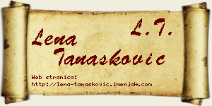 Lena Tanasković vizit kartica